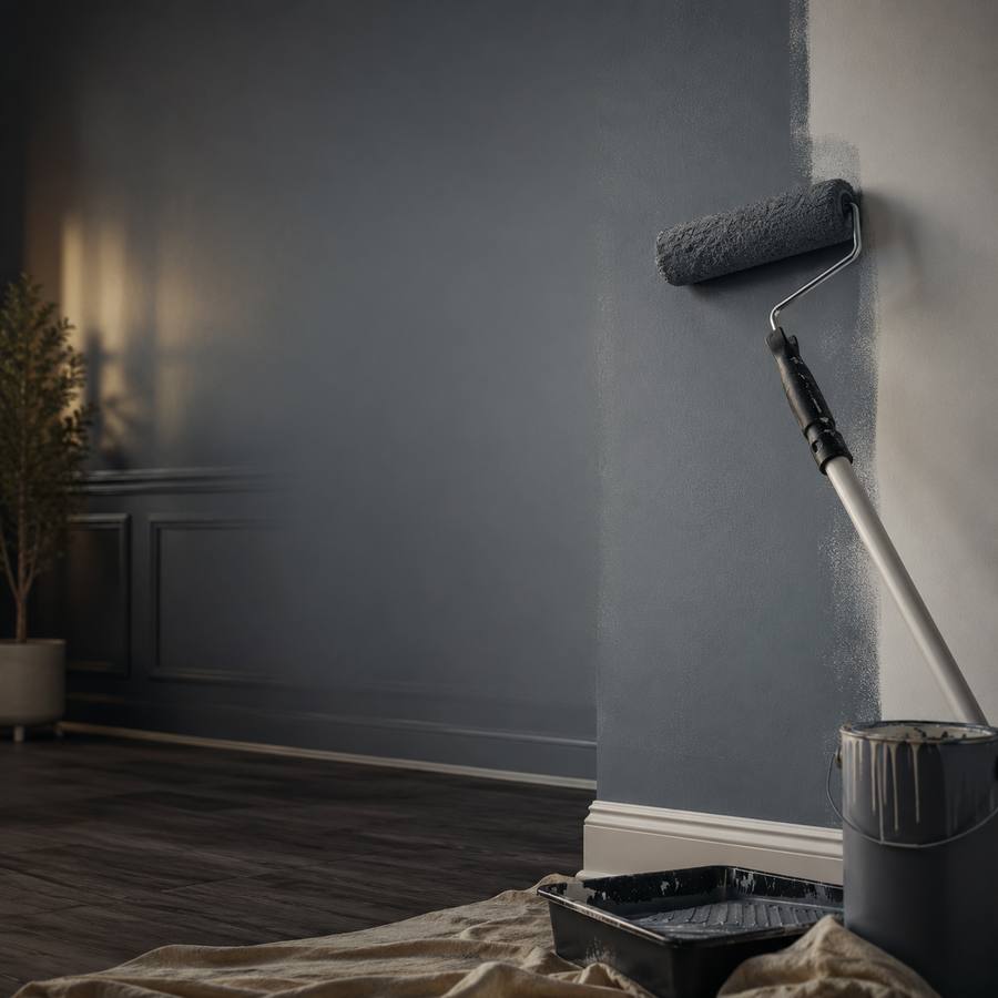 Professional painting work in a Massachusetts home