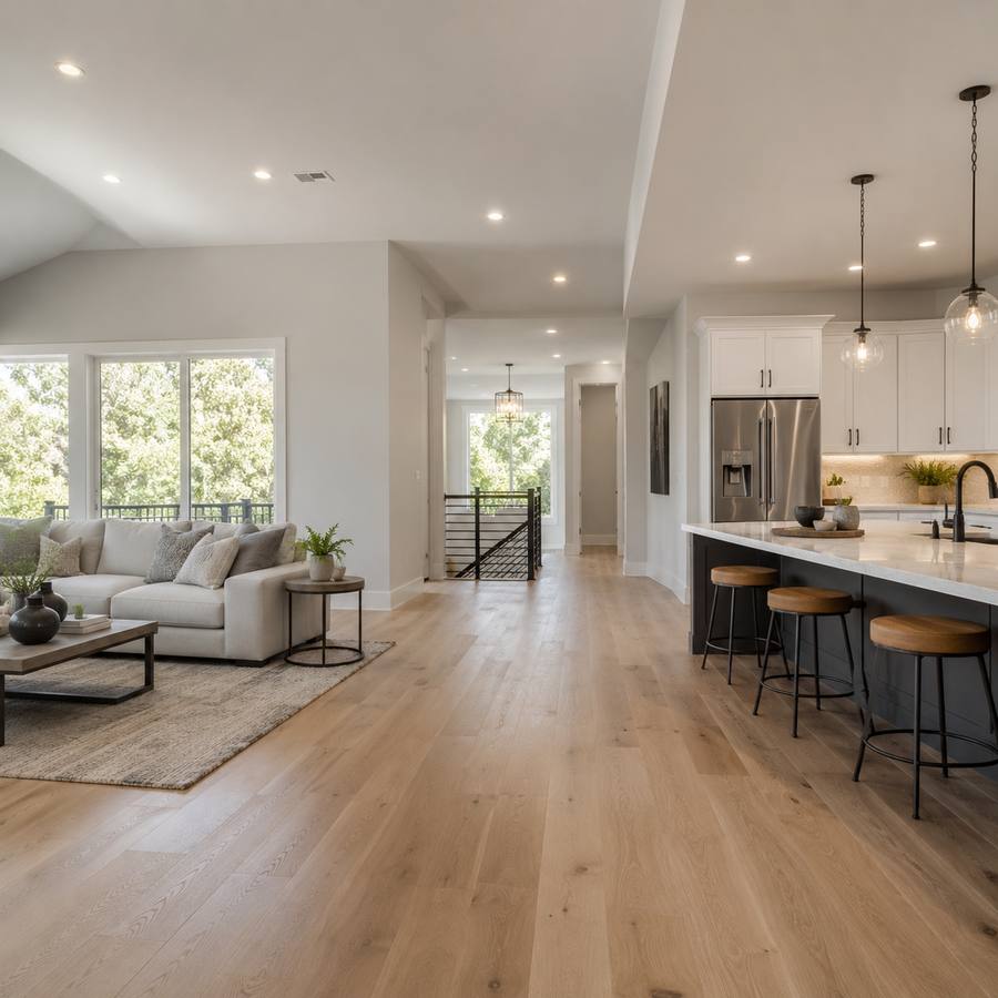 Home remodeling work with clean finishes